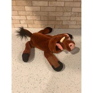Disney Pumbaa plush with Velcro hands to wrap around b23